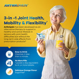 HerballMedick sobre abierto con polvo de Arthripain listo para mezclar y conveniencia diaria
