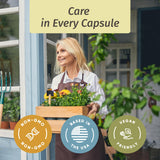 HERBAMAMA cápsulas junto a desayuno para uso en rutina diaria