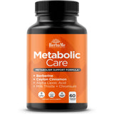HerbaMe frasco frontal del suplemento Berberine mostrando diseño y claridad de marca