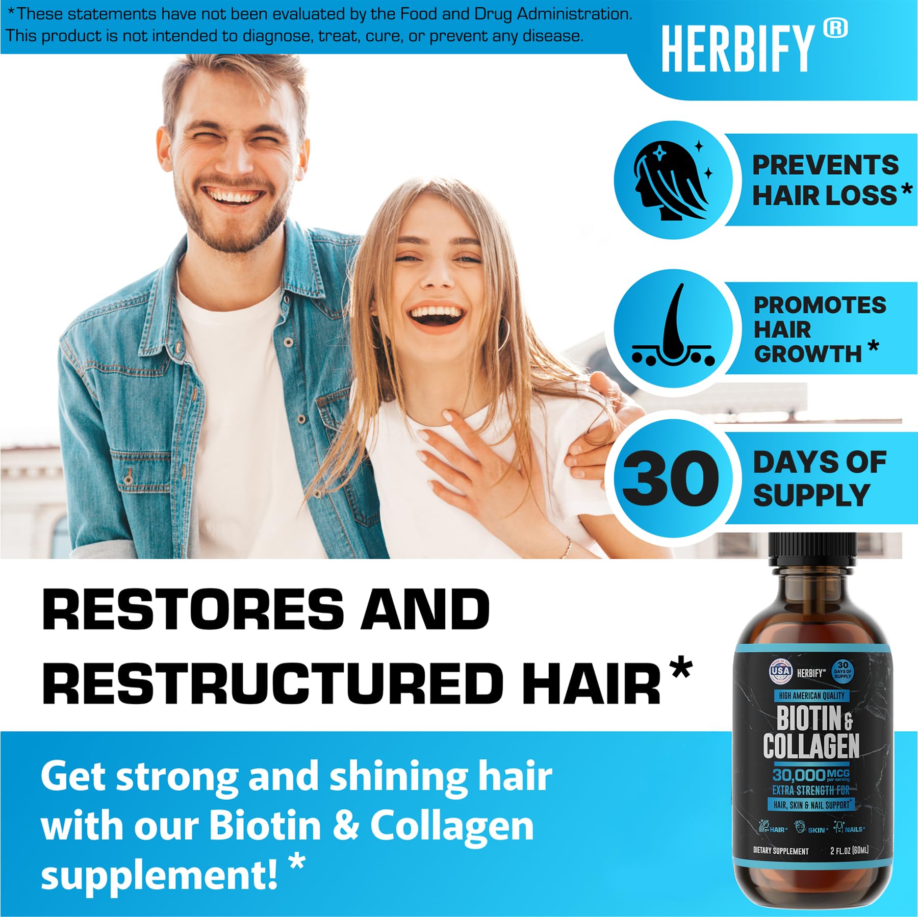HERBIFY detalle de la etiqueta con ingredientes clave, transmite confianza de calidad