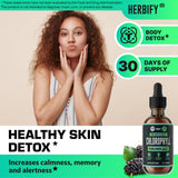 HERBIFY gota cercana que muestra la textura líquida y fácil dosificación