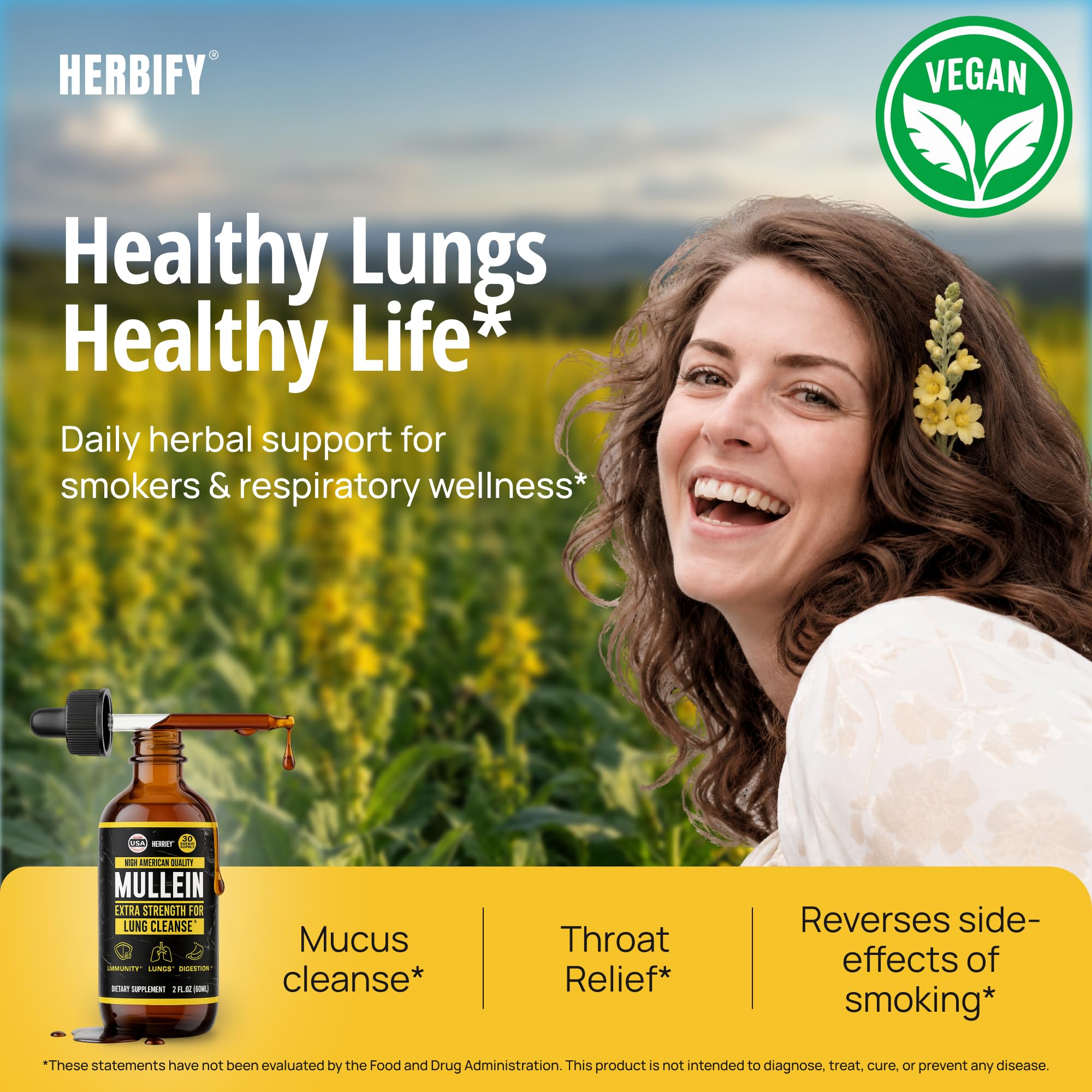 HERBIFY detalle de etiqueta con ingredientes para transparencia y confianza