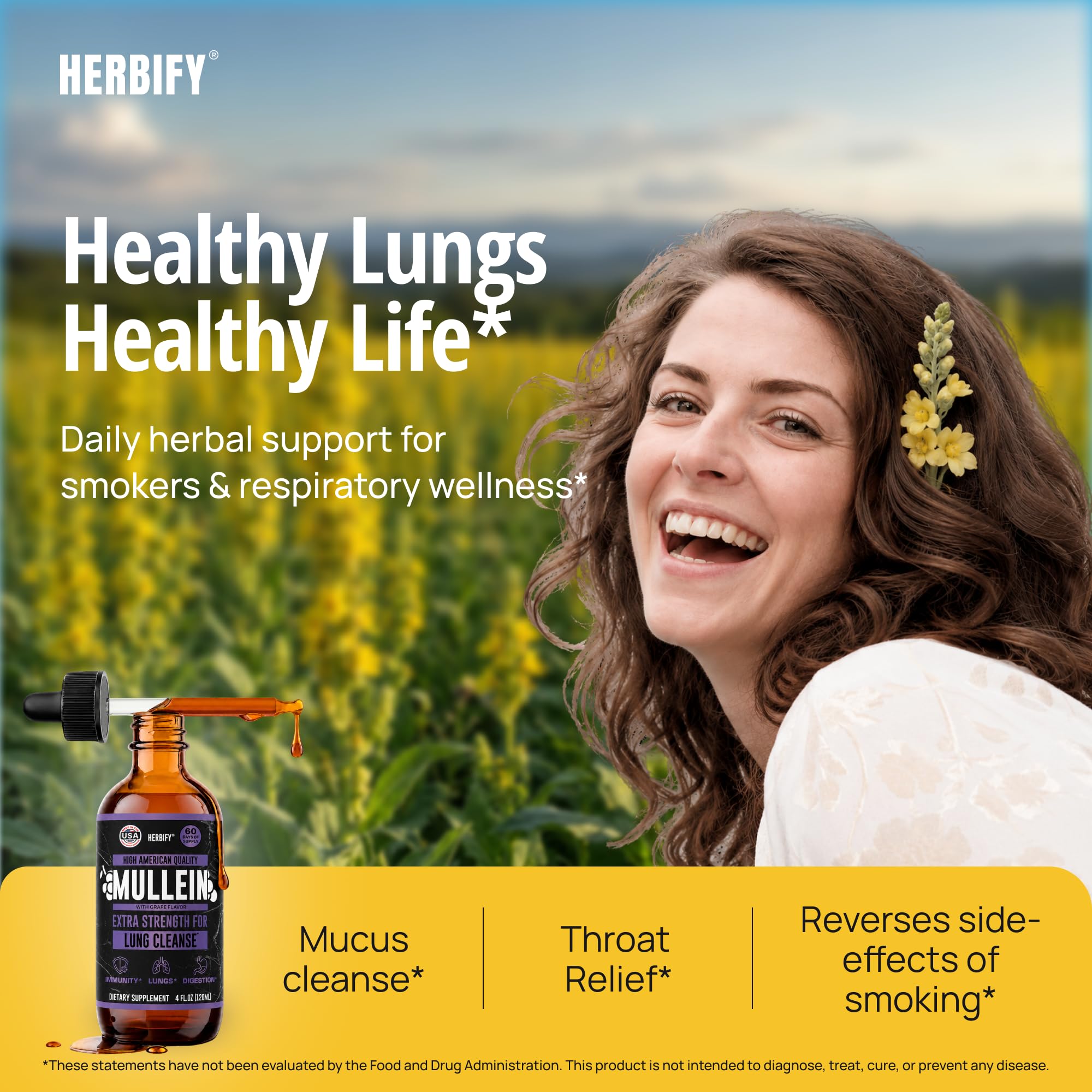 HERBIFY cuentagotas en uso vertiendo gotas en agua para fácil toma