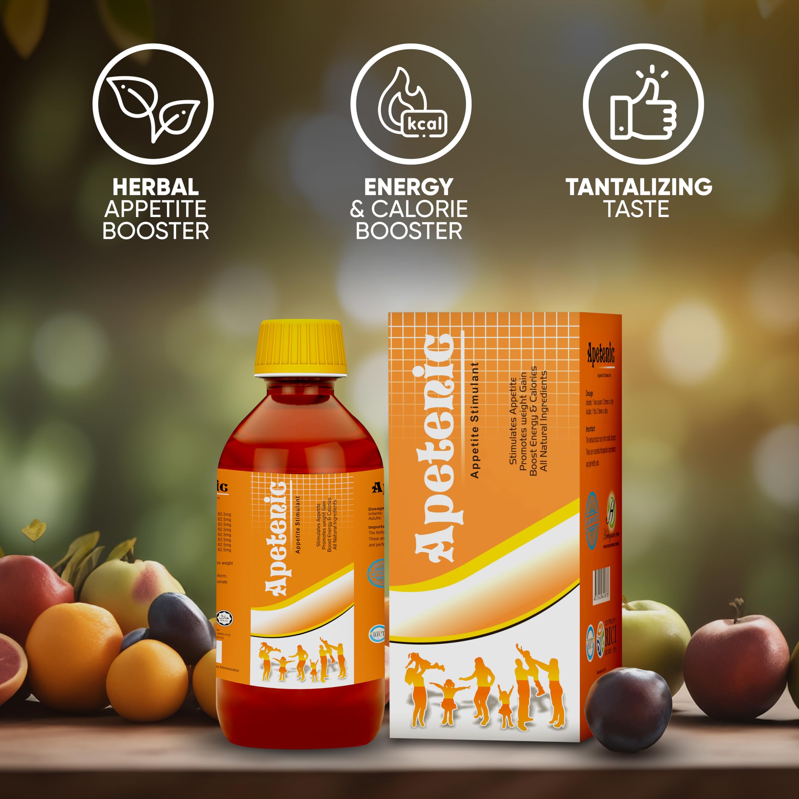 HERBOGANIC jarabe junto a alimentos para facilitar consumo con comidas