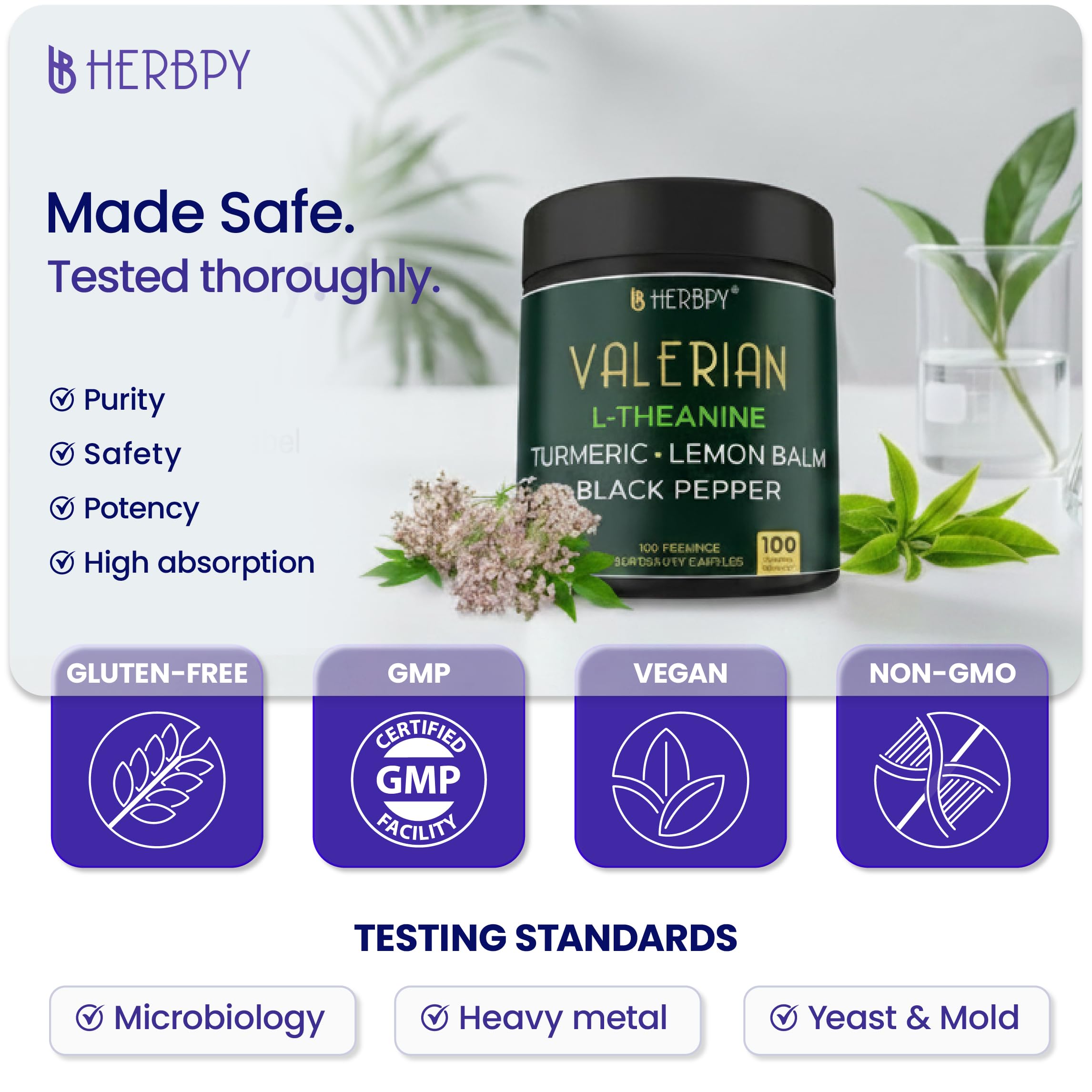 Herbpy frasco junto a una regla para comparar tamaño y dosis práctica