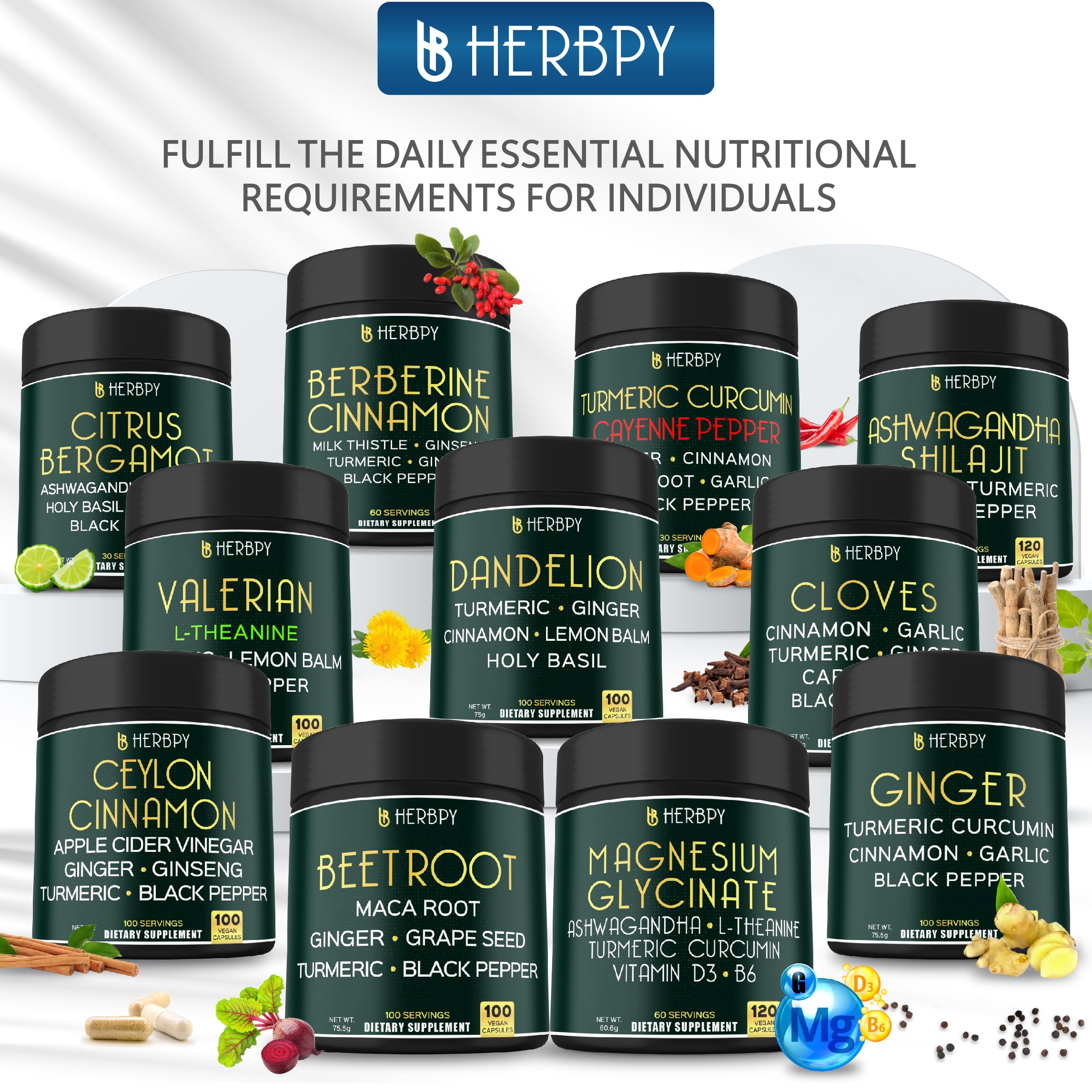 Herbpy empaque con sello de calidad y laboratorio, transmite confianza