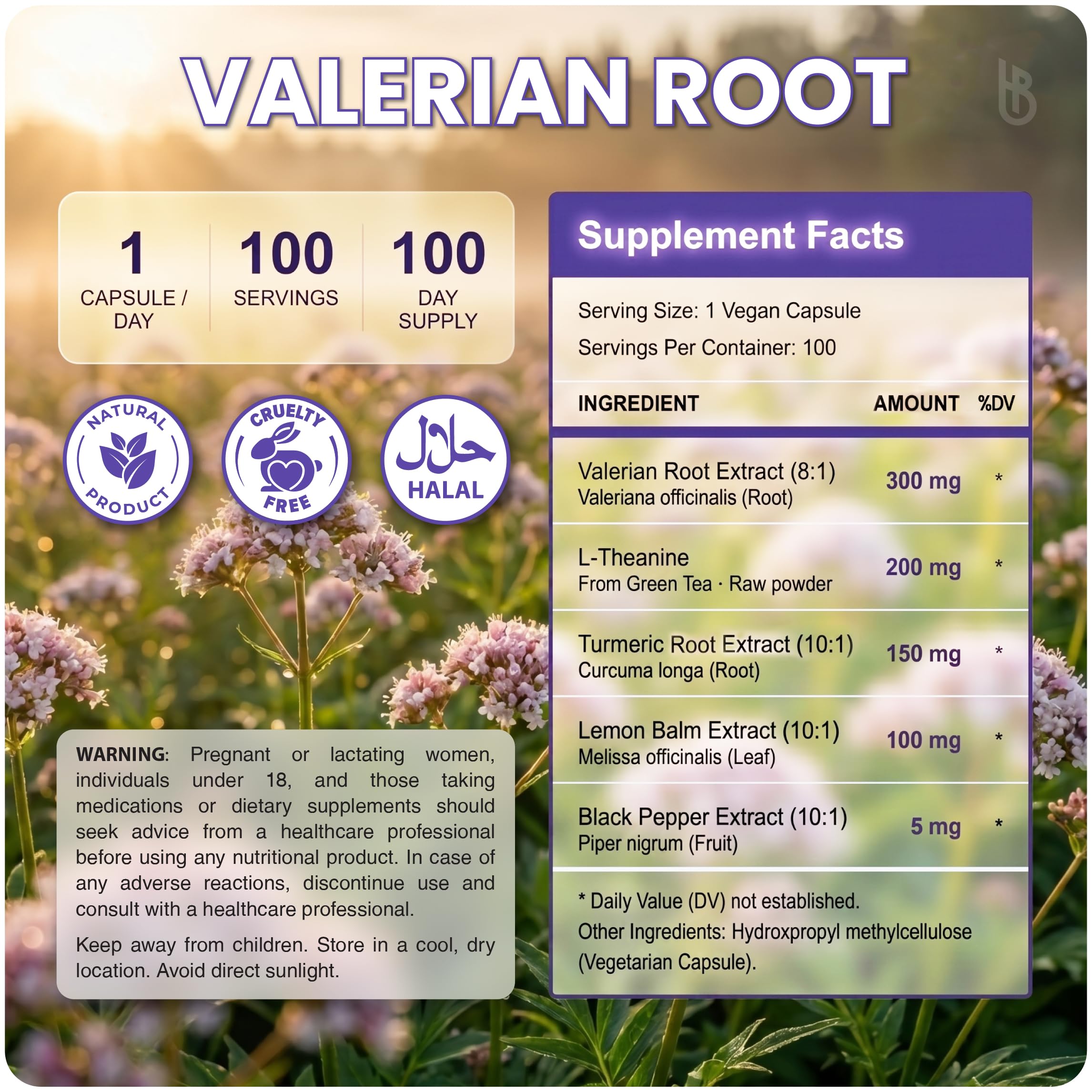 Herbpy etiqueta con lista de ingredientes y certificaciones visibles