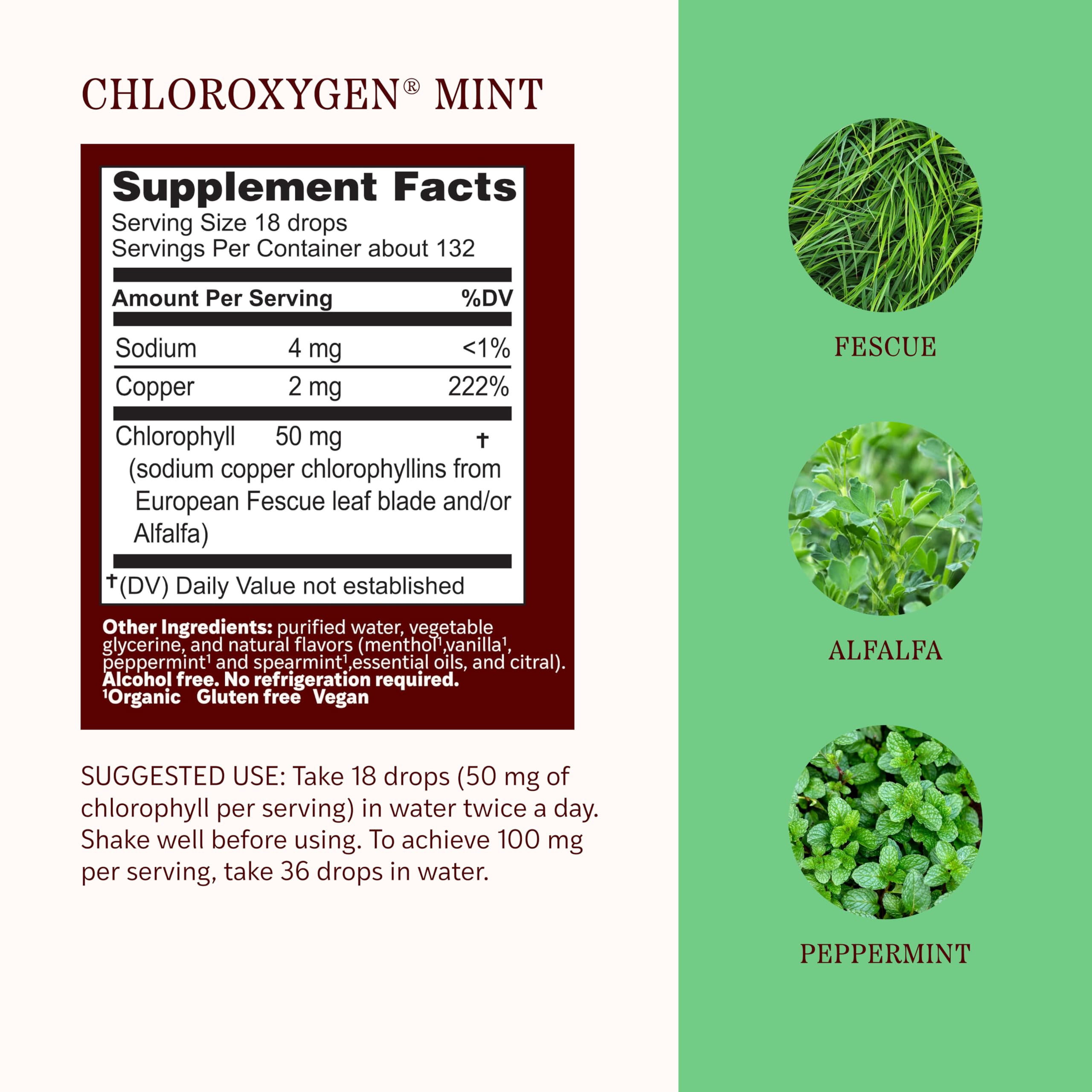 Herbs Etc. detalle de etiqueta que muestra ingredientes vegetales clave
