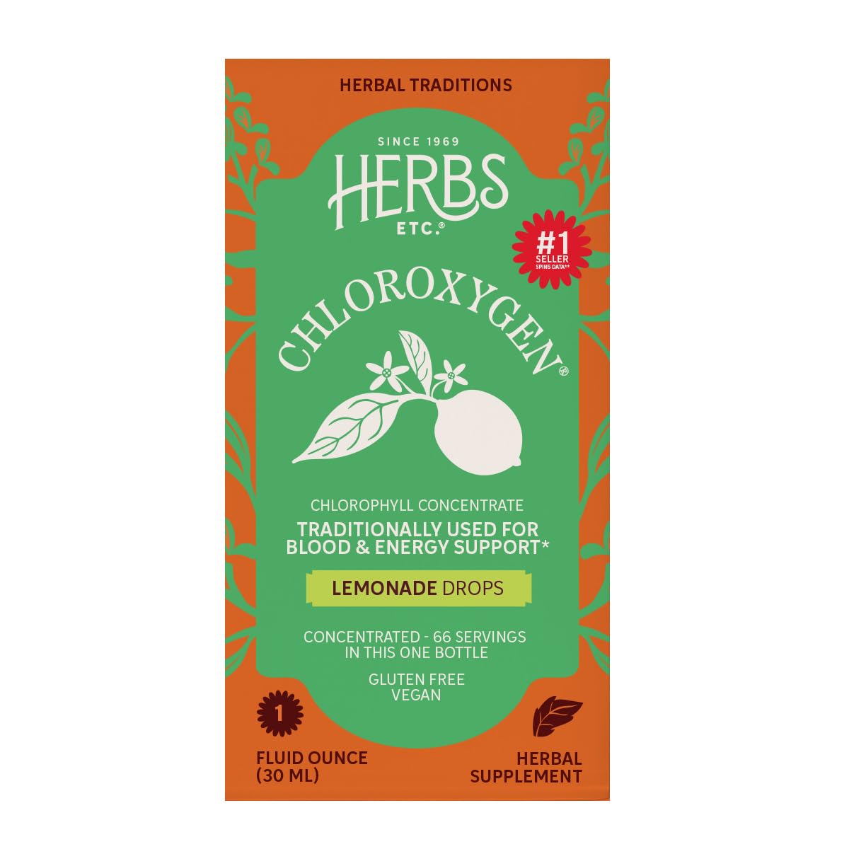 Herbs Etc. persona añadiendo gotas a una botella reusable, hidratación práctica
