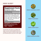 Herbs Etc. frasco abierto con softgels listo para la rutina nocturna