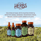 Herbs Etc. cápsula junto a moneda para comparar tamaño y facilidad de ingestión