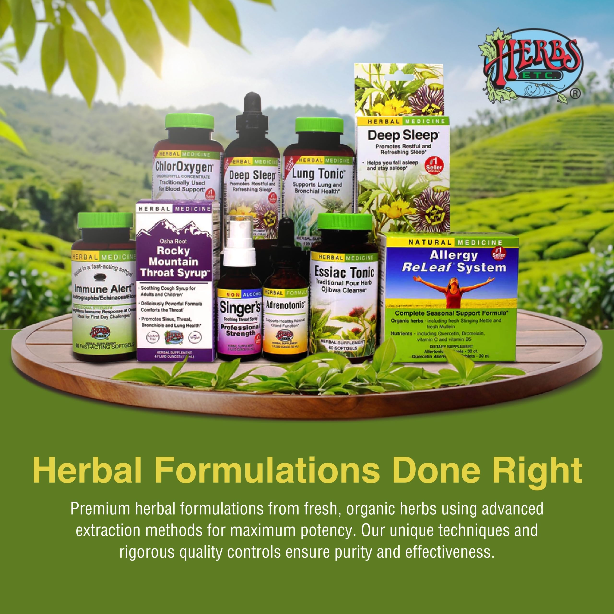 Herbs Etc. producto en estudio de grabación para soporte vocal