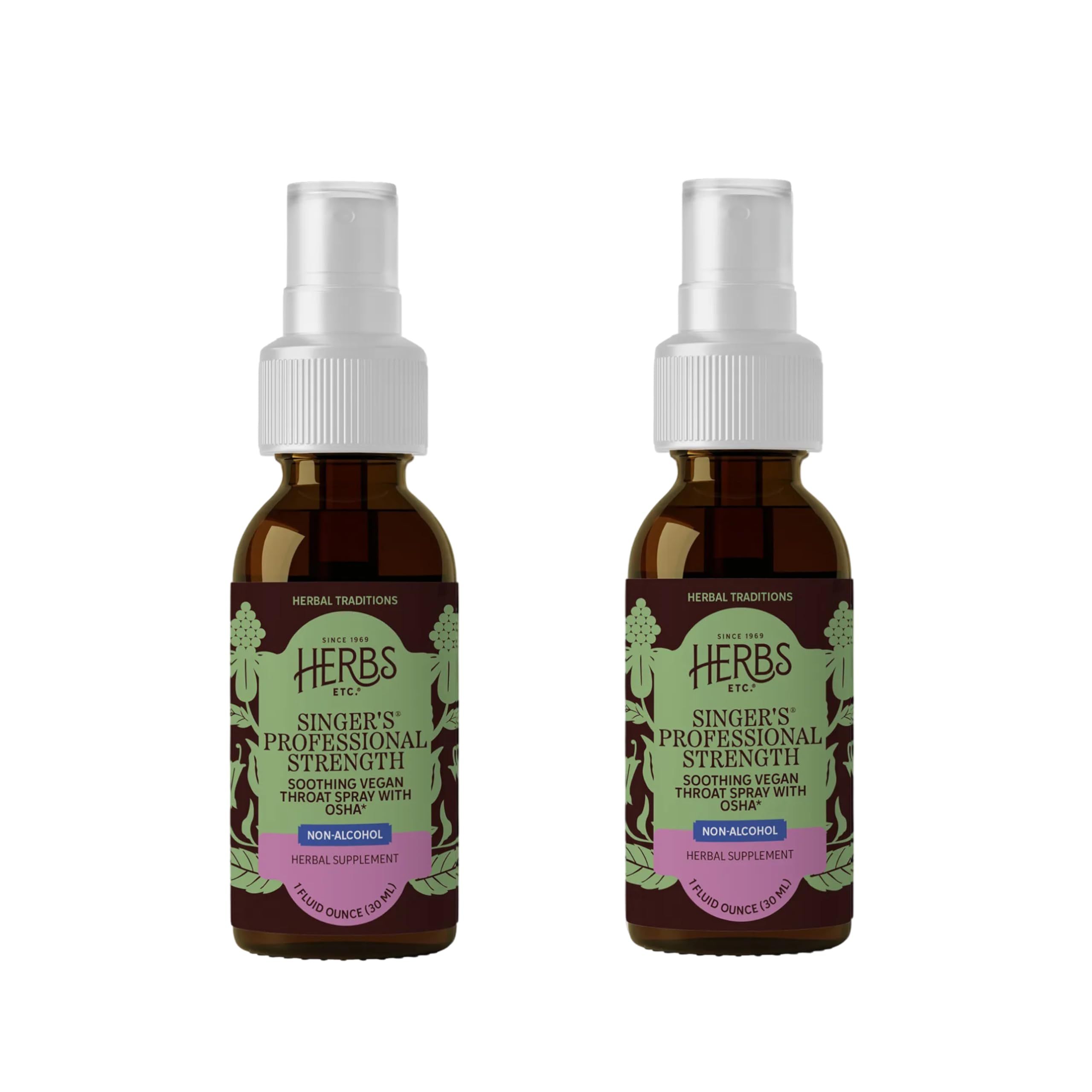 Herbs Etc. front packaging mostrando el spray y beneficio de alivio