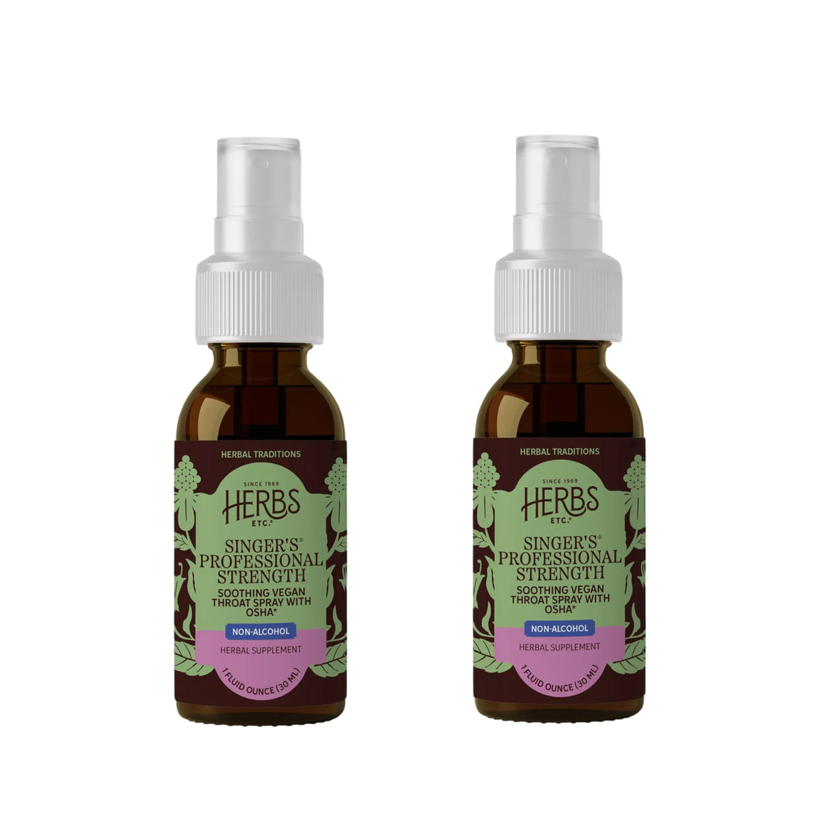 Herbs Etc. front packaging mostrando el spray y beneficio de alivio