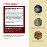 Herbs Etc. ashwagandha y albahaca santa en composición que destaca ingredientes clave