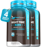 Herbtonics frasco frontal mostrando diseño y beneficios para dormir
