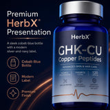 HerbX presentación abierta con 120 cápsulas para suministro prolongado