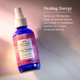 HERITAGE STORE spray en uso en sala, creando ambiente fresco y libre de humo