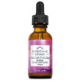 Heritage Store frasco frontal mostrando etiqueta y envase ámbar, conserva la potencia