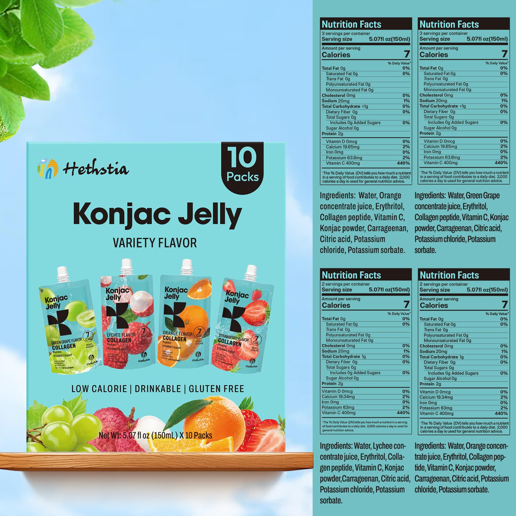 Hethstia cuatro sabores juntos, variedad frutal para diferentes gustos