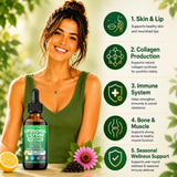 HevChay envase abierto con etiqueta que muestra ingredientes clave