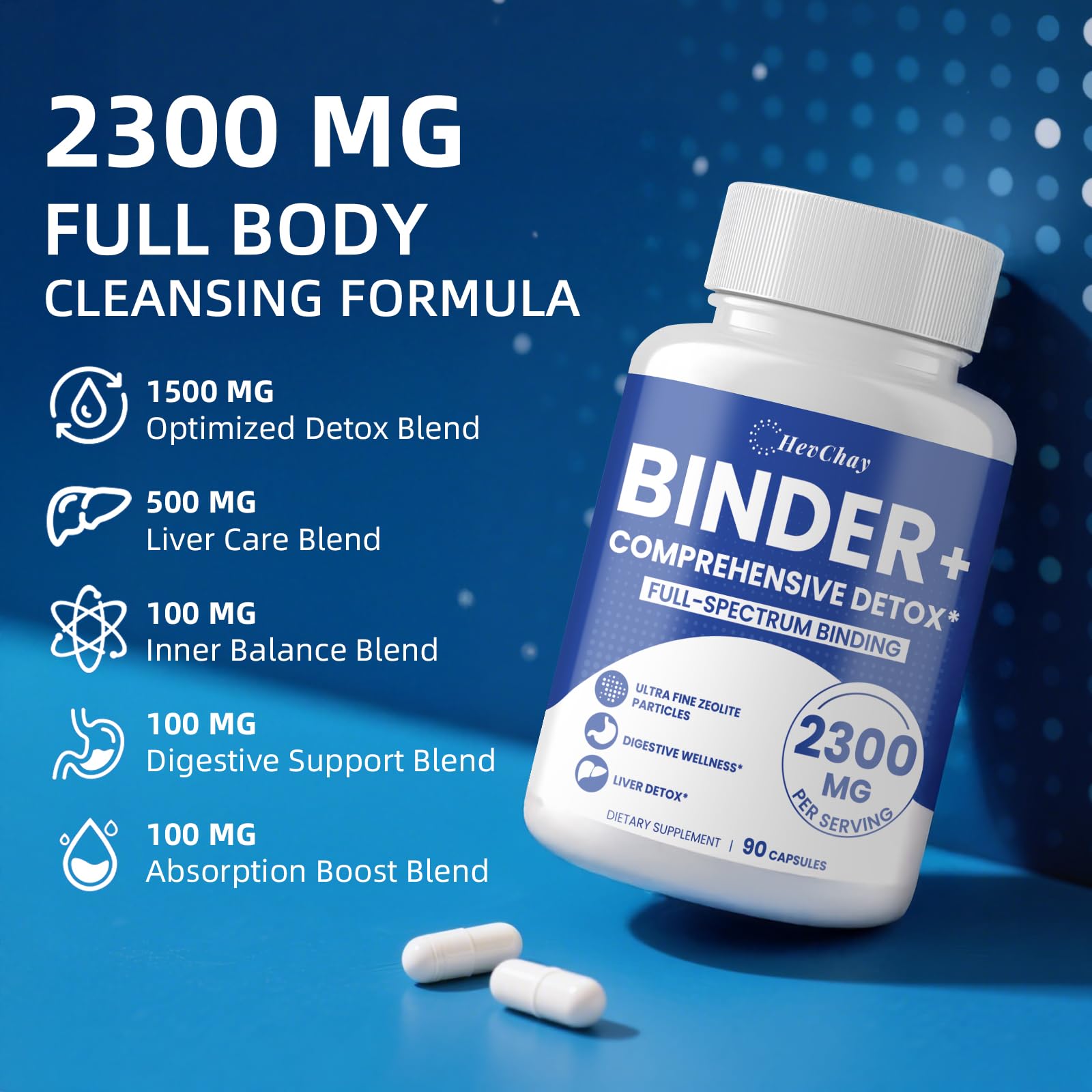 HevChay etiqueta nutricional detallada con ingredientes clave