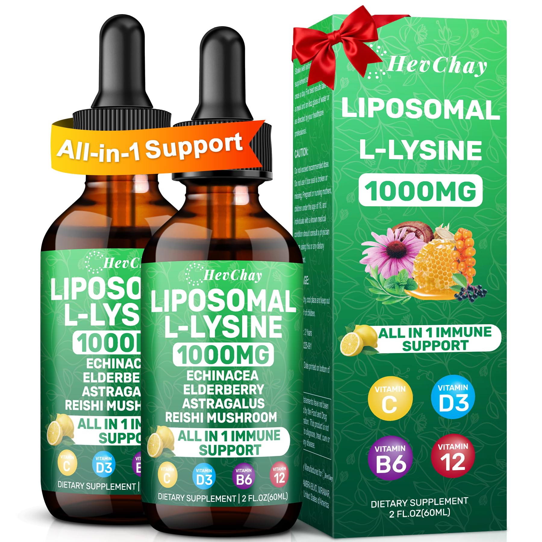 HevChay botella frontal mostrando etiqueta clara y beneficios