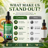 HevChay ingredientes herbales en primer plano que resaltan la mezcla natural
