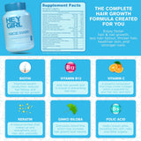 HEY GIRL NUTRITION ingredientes clave visualizados para fuerza de cabello