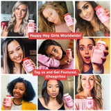 Frasco Hey Girl Tea junto a desayuno saludable mostrando uso diario conveniente