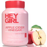Hey Girl Tea frasco frontal de cápsulas ACV con etiqueta clara y beneficio práctico