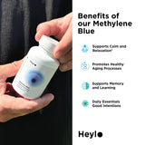 Heylo Health acercamiento a la etiqueta con lista de ingredientes USP, transparencia y trazabilidad