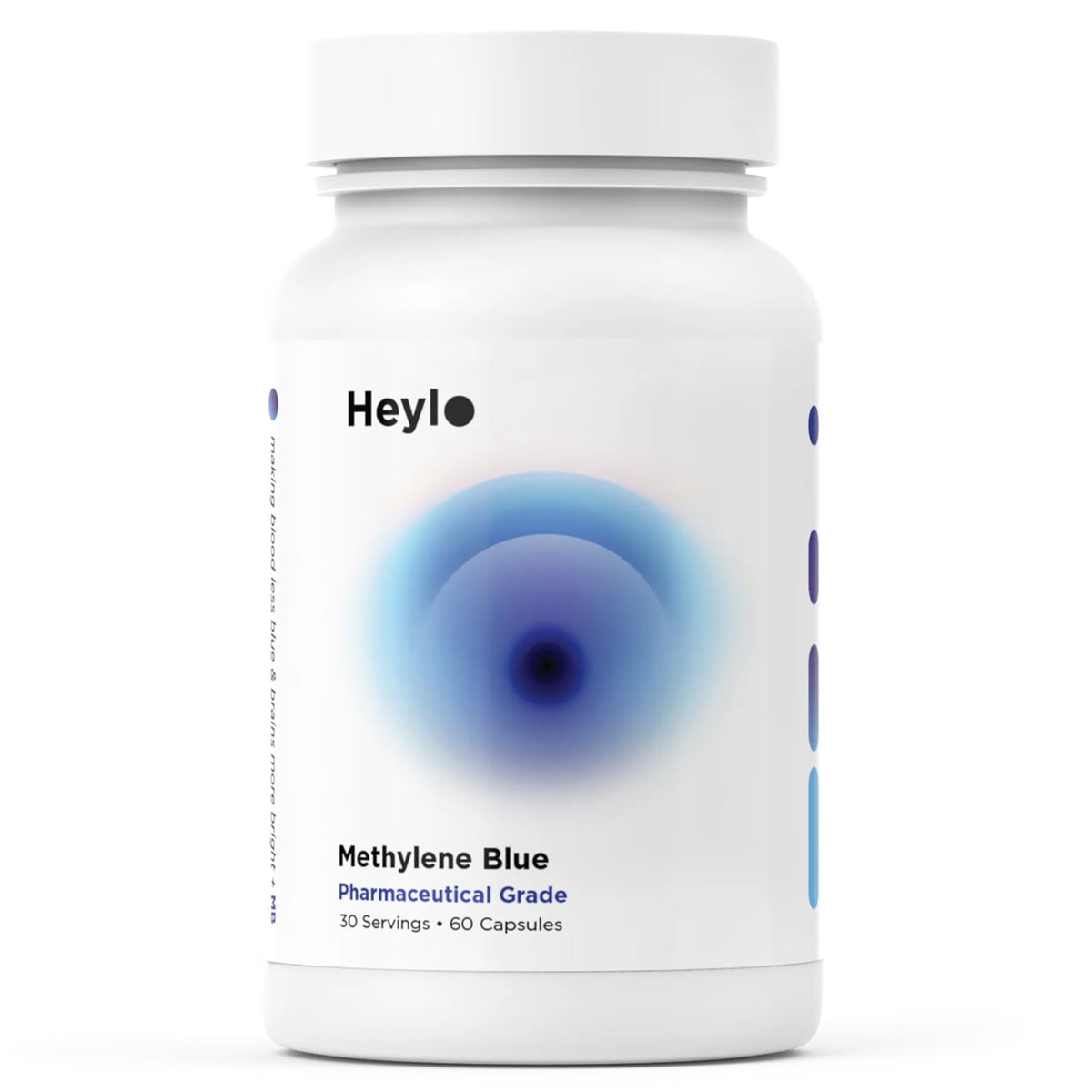 Heylo Health envase frontal de cápsulas mostrando presentación y dosis, confianza en calidad