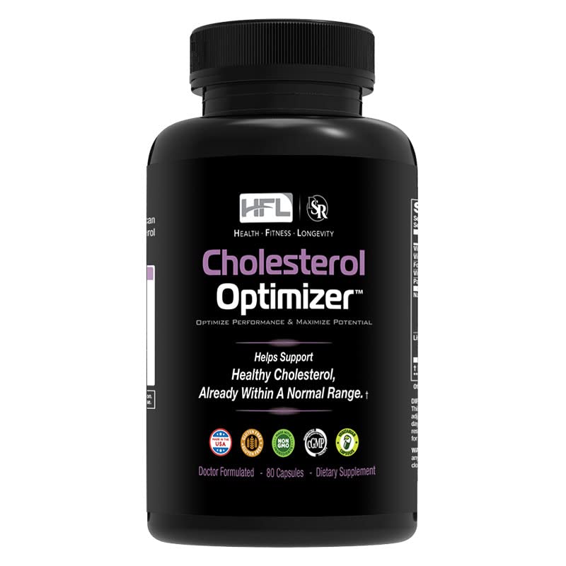 HFL Cholesterol Optimizer frontal mostrando el envase y beneficios nutricionales