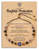 HGDEER pulsera ojo turco frontal, protección simbólica visible