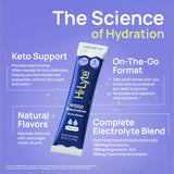Hi-Lyte contenido disuelto en vaso transparente, beneficio: sin sabor aparente
