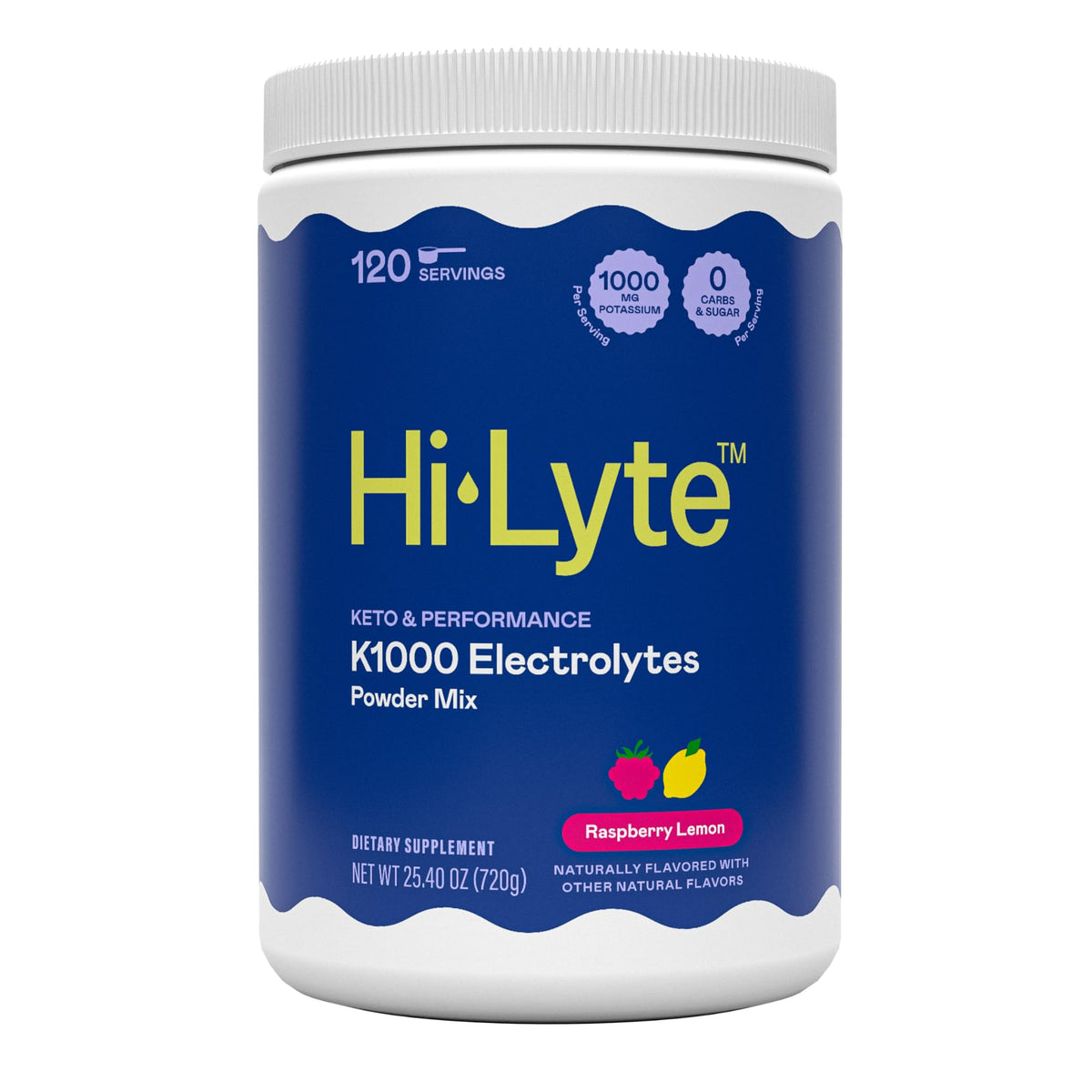 Hi-Lyte K1000 frente del envase mostrando etiqueta y beneficios
