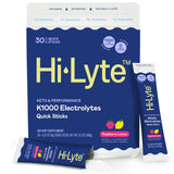 Hi-Lyte empaque frontal mostrando 30 sobres y beneficio de potasio