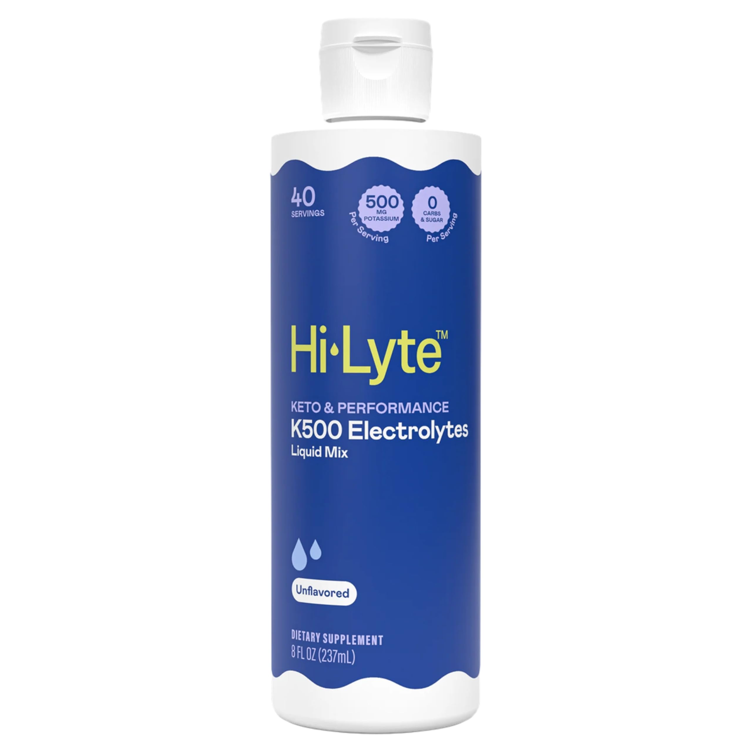 Hi-Lyte botella frontal mostrando etiqueta limpia y compacta