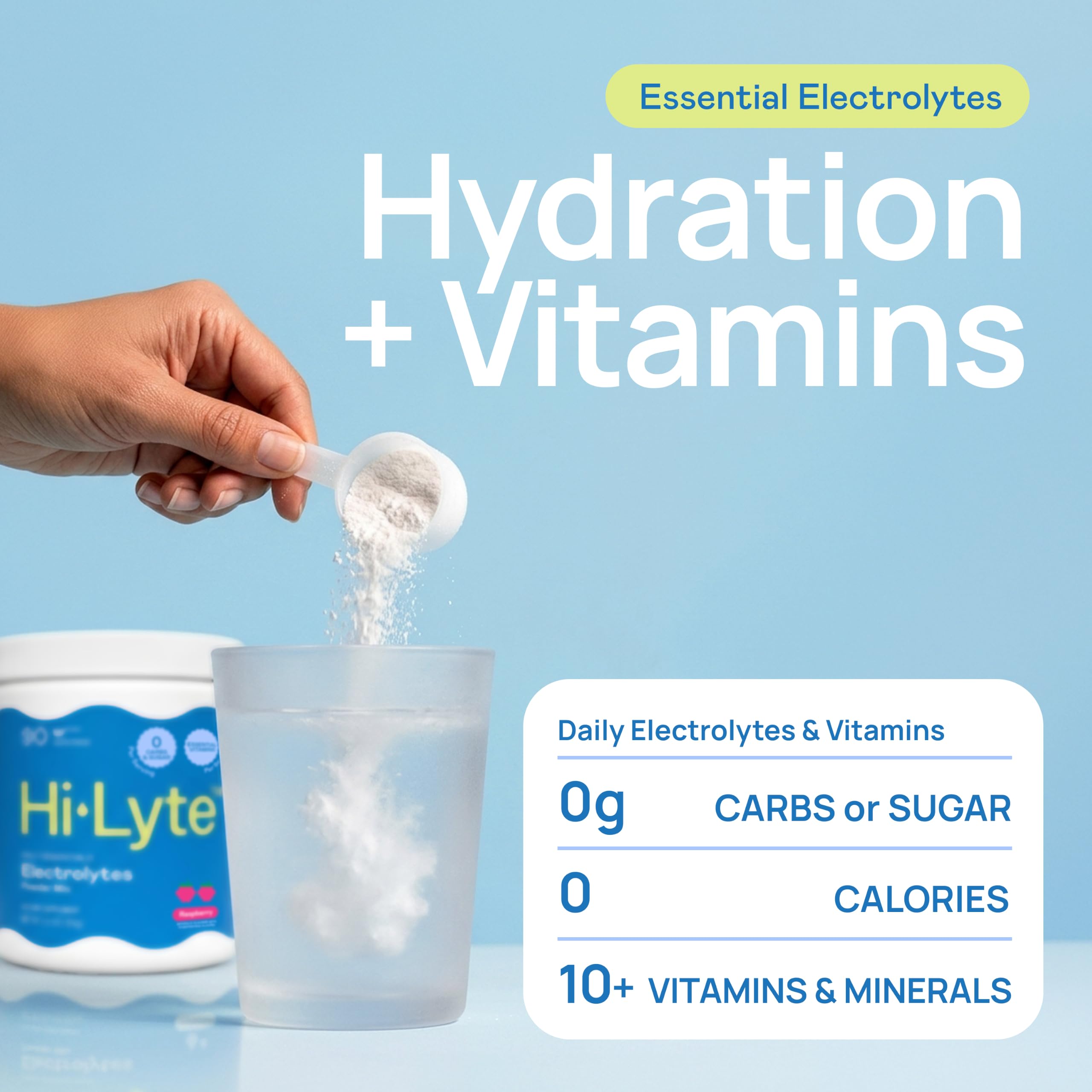 Hi-Lyte primer plano del polvo mostrando textura fina y mezcla fácil