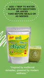 HIGH SUPREME cuchara dosificadora vertiendo polvo en batido nutritivo