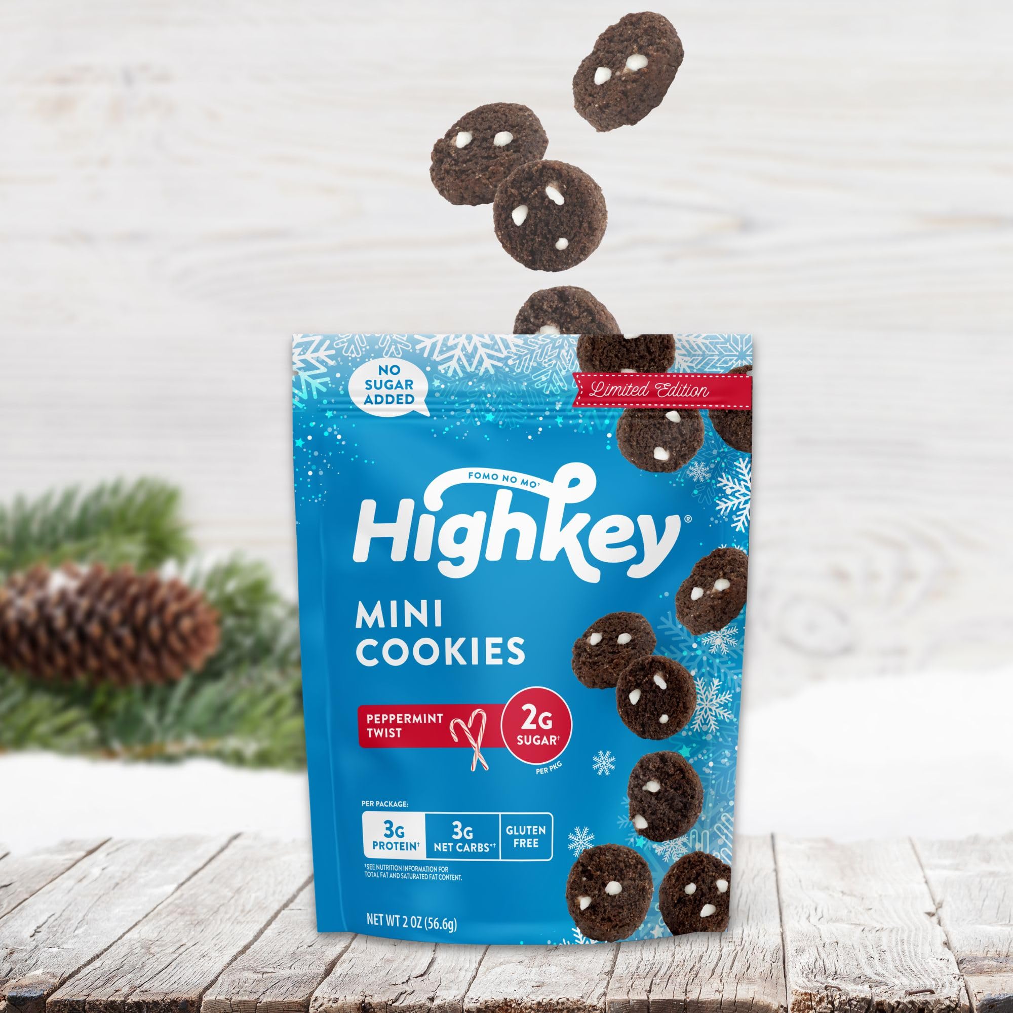 HighKey escena festiva con galletas como regalo navideño saludable