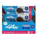 HighKey paquete frontal mostrando galletas y beneficios bajos en azúcar
