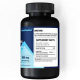 Highland Nutritional Lab comparación de tamaño mostrando 120 cápsulas por bote