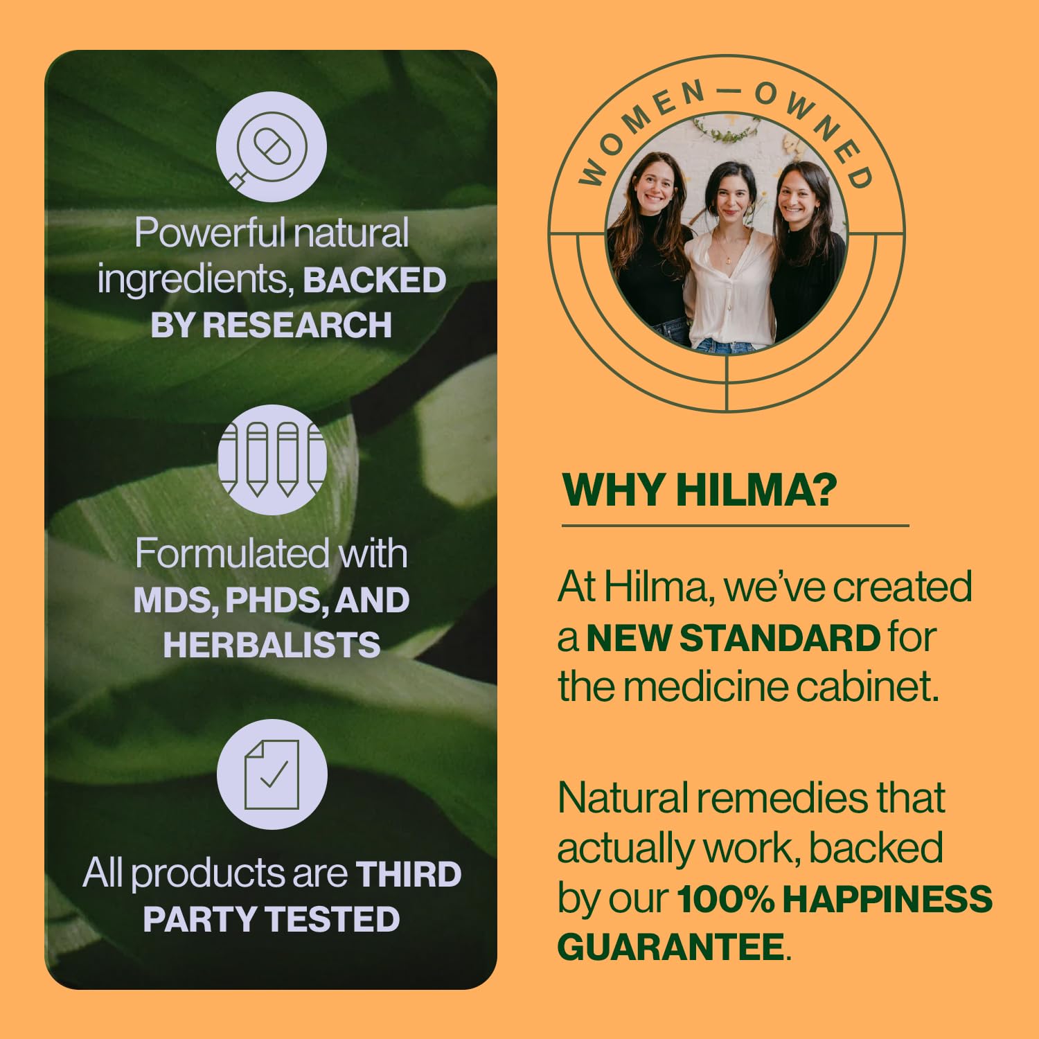 Hilma etiqueta con información nutricional y limpieza de ingredientes