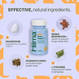 Hilma etiqueta ingredientes primer plano, transparencia y lista limpia de componentes