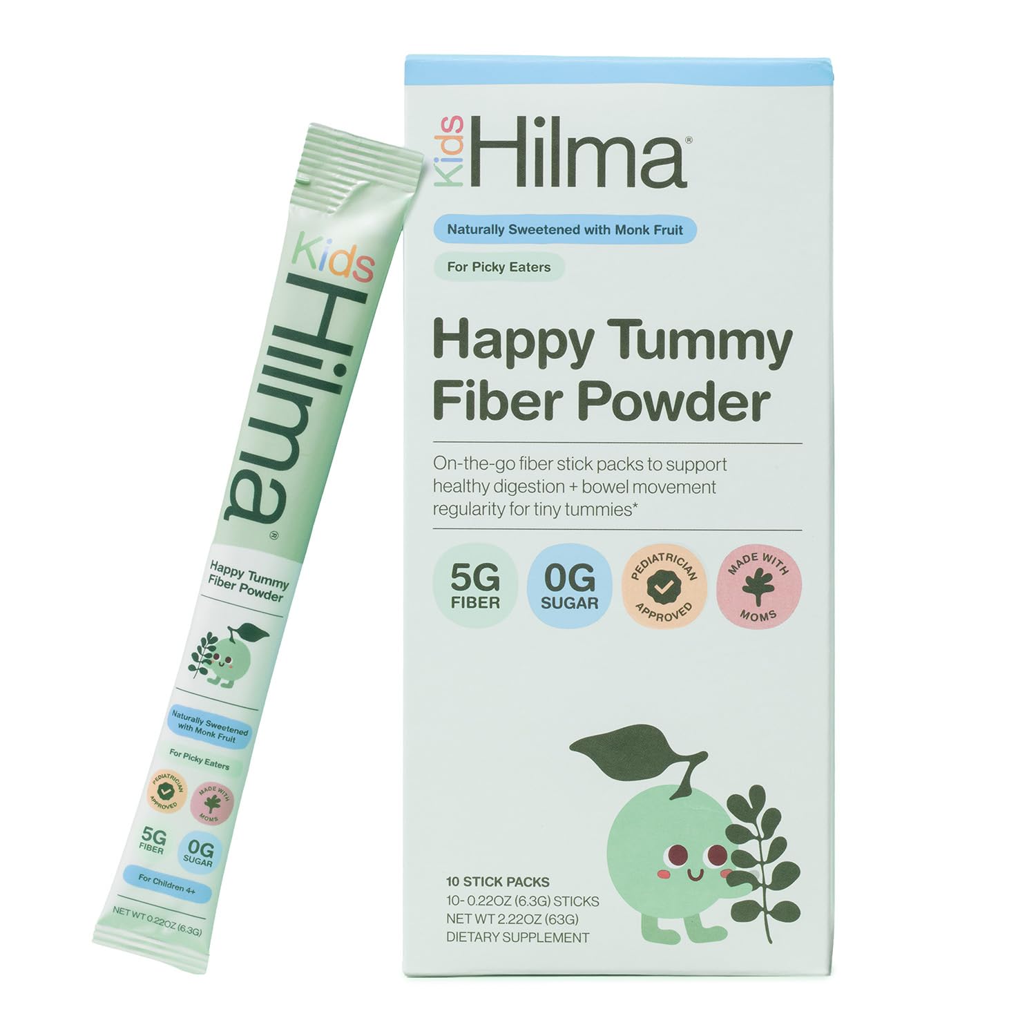 Hilma presentación frontal del paquete mostrando la marca y beneficios para padres