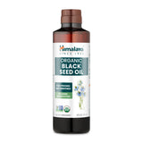 Himalaya frasco frontal del aceite de semilla negra, presentación orgánica y transparente