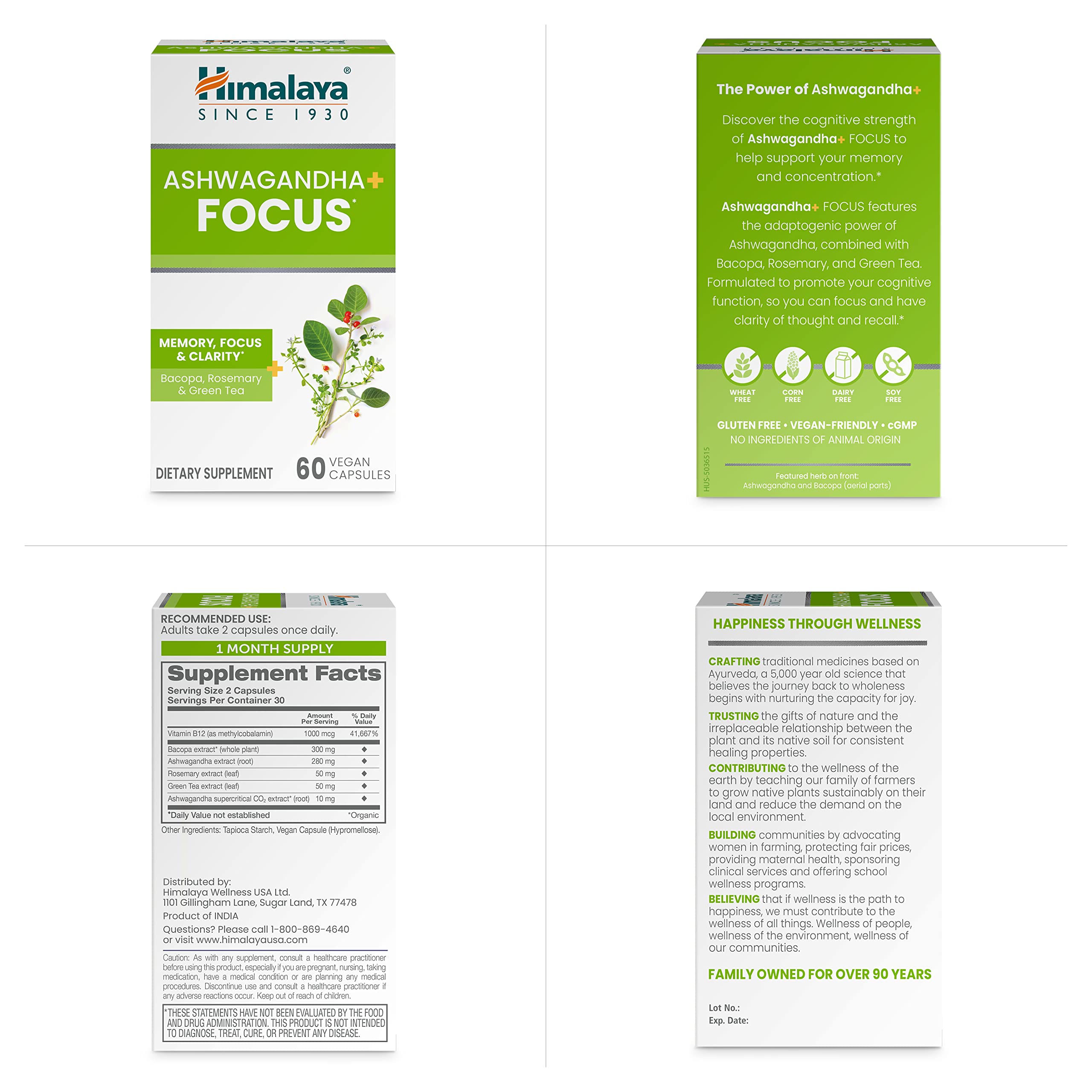 Himalaya producto en ambiente relajado destacando apoyo a la claridad mental