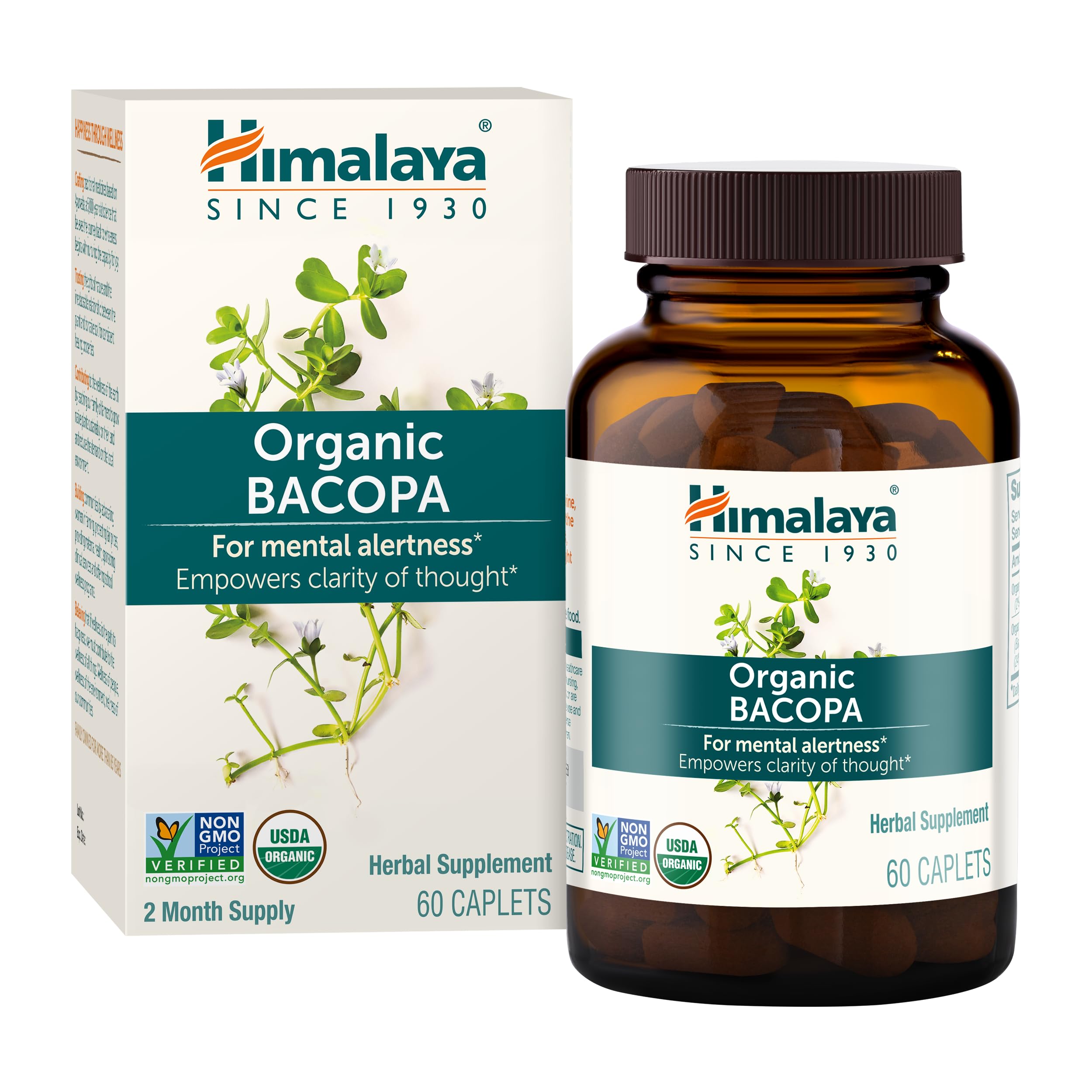 Himalaya etiqueta lateral indicando dosis y certificaciones para confianza